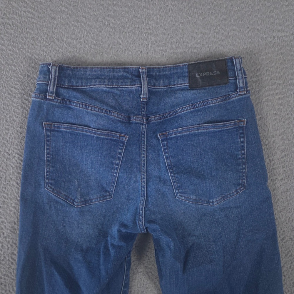 Express Jeans Mens 29x30 Blue Athletic Slim Slim Leg Stretch Denim Pants Preppy - Picture 10 of 13